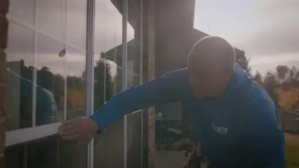 Inspection technician from Yates Roofing & Construction in OKC checking for damage.